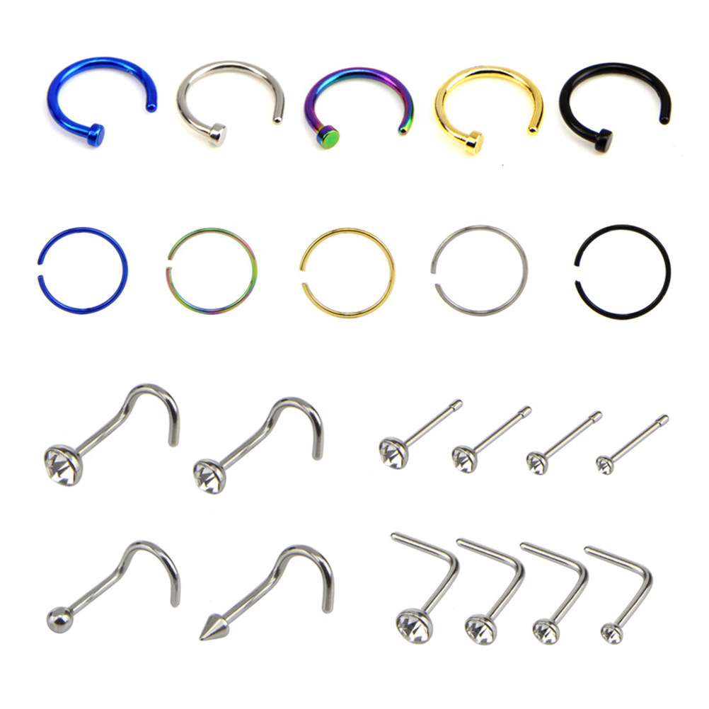 Body Jewelry Ideas - Set da 22 piercing per il