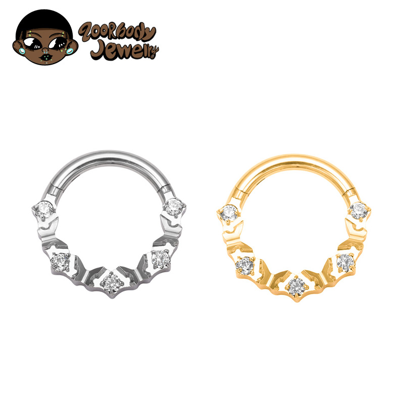 Zoor Body Jewelry - ZOOR ASTM F136 TItanio con zircone
