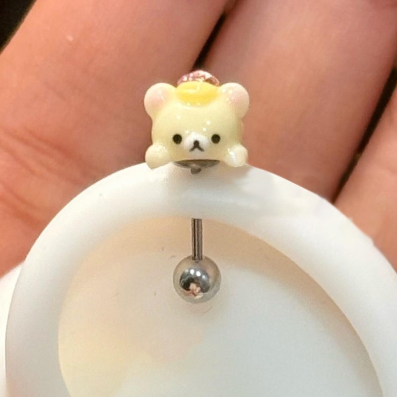 Body Jewelry Kit - Orecchini a perno Kawaii Rilakkuma in