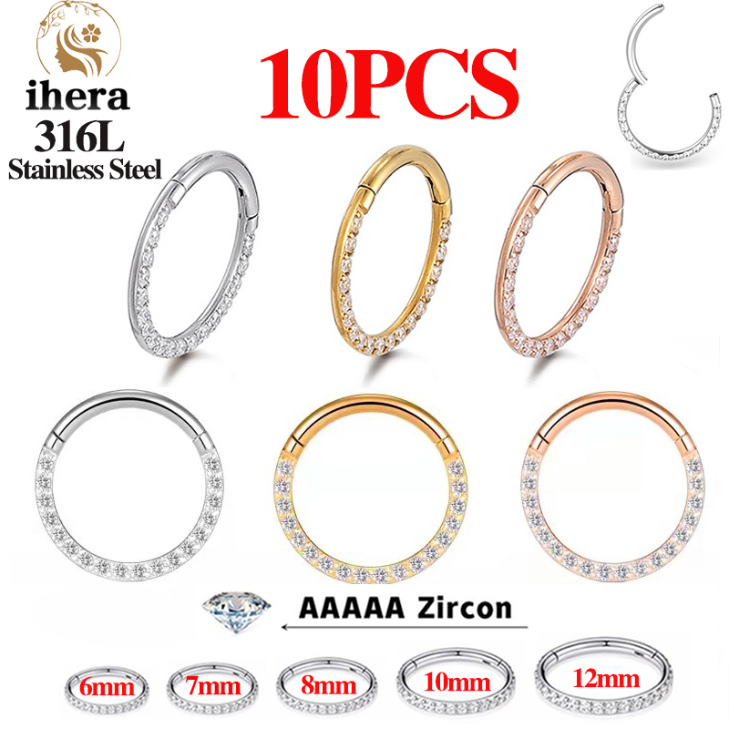 Body Jewelry And Earrings - 1/10 Pezzi Anelli da Naso in