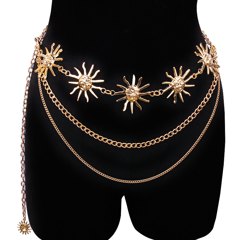 Body Jewelry Sale - Grosso multistrato punk gotico luna sole