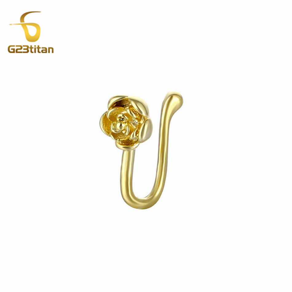 Body Jewelry And Earrings - 1 pz Clip Naso a Rosa
