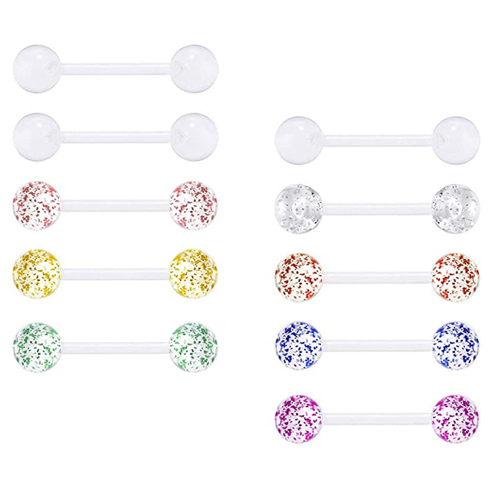 10 pezzi anelli per lingua tra - Tongue Barbell Straight recensione e prezzo