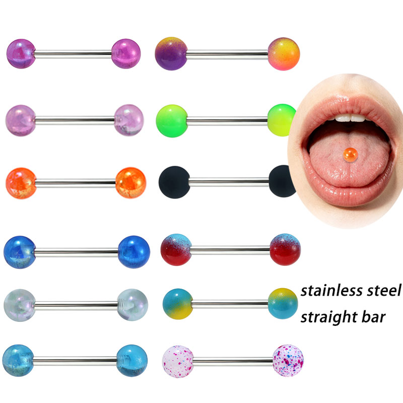 50 pz/lotto Piercing per lingu - Tongue Barbell Straight recensione e prezzo