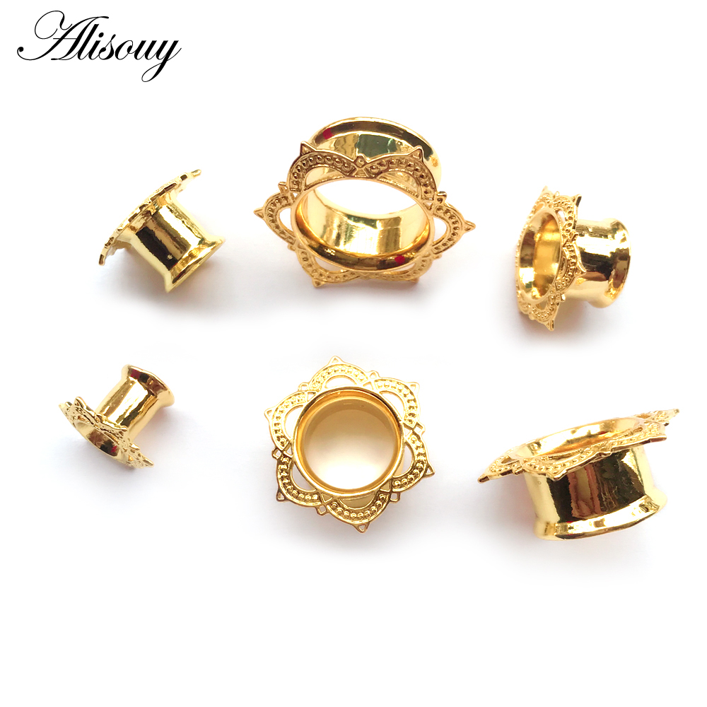 Alisouy 2 pezzi color oro plug - Body Jewelry Gauge To Mm recensione e prezzo