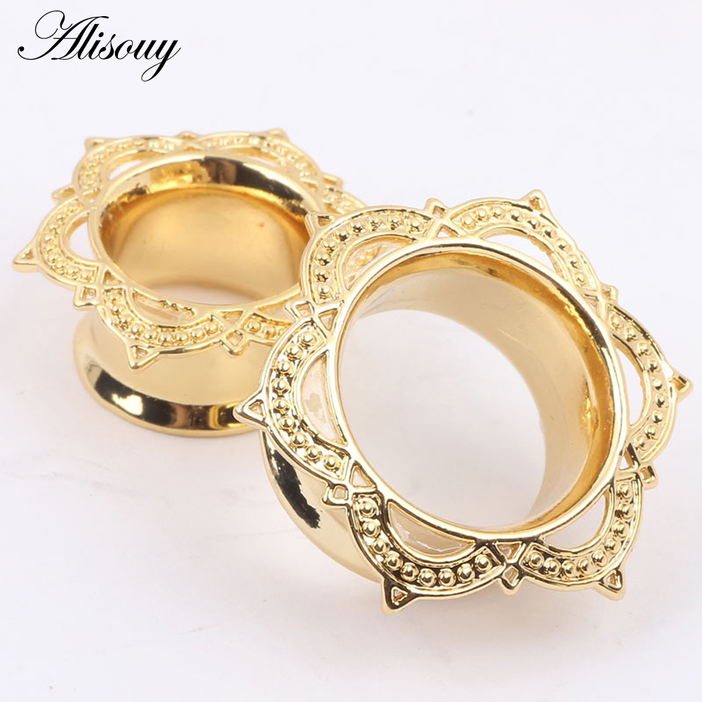 Alisouy 2 pezzi color oro plug - Body Jewelry Gauge To Mm recensione e prezzo