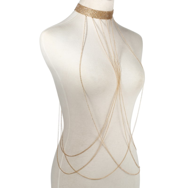 Catena per il corpo color oro  - Body Jewelry Sale recensione e prezzo