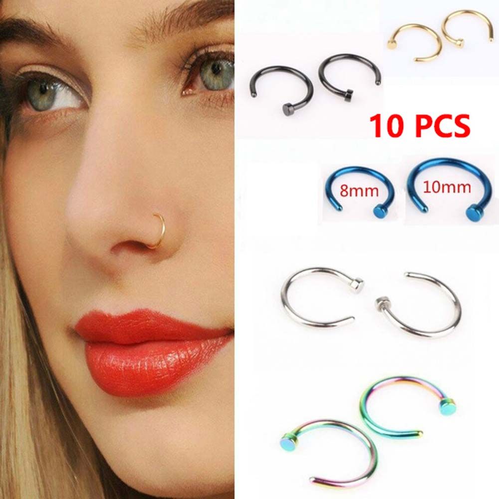 10 Pezzi di Orecchini a Cerchi - Body Jewelry And Earrings recensione e prezzo