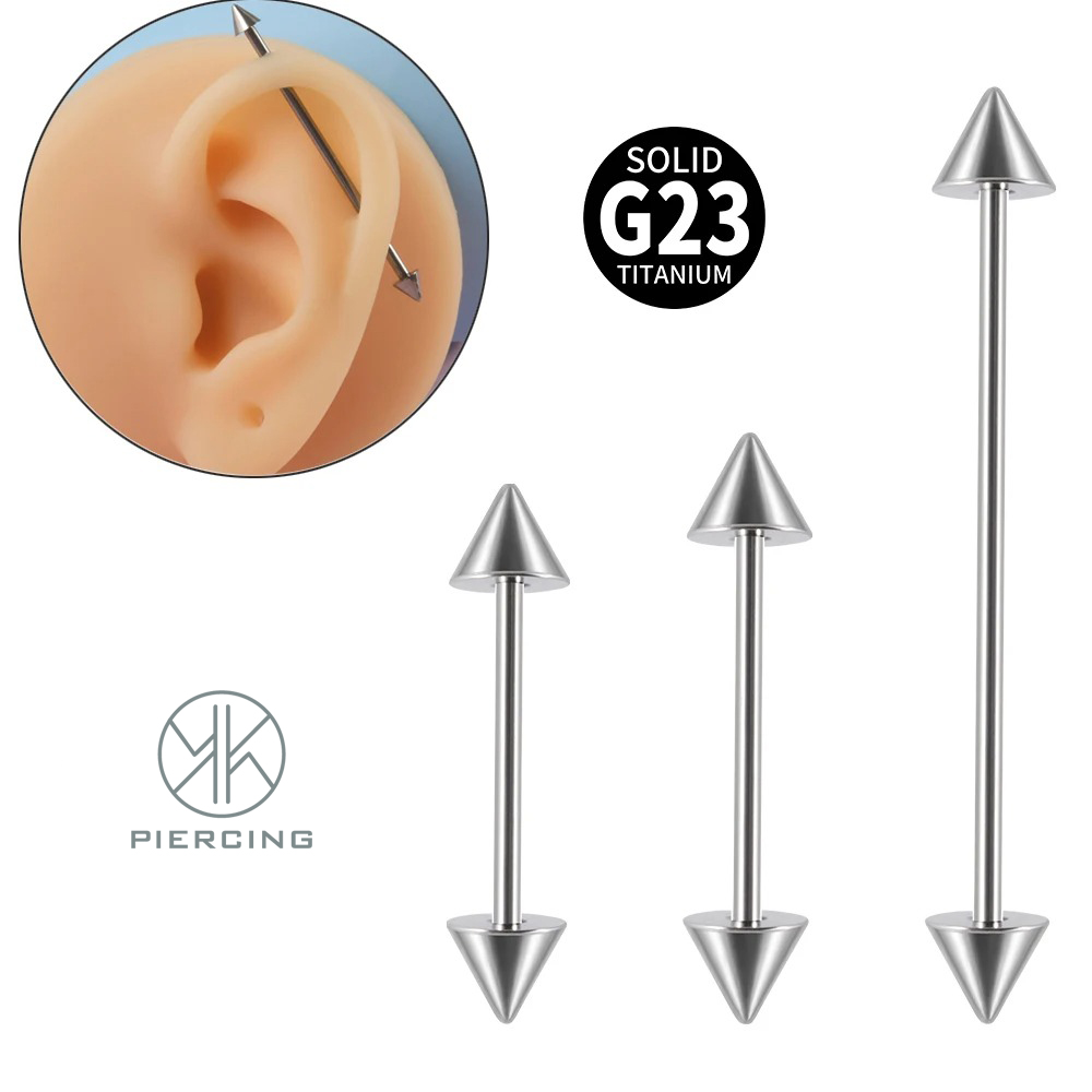 1pc G23 titanio cono industria - Tongue Barbell Straight recensione e prezzo