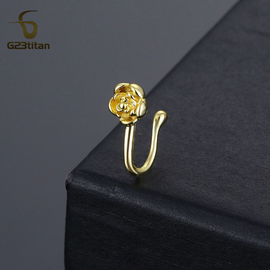 1 pz Clip Naso a Rosa in Rame  - Body Jewelry And Earrings recensione e prezzo